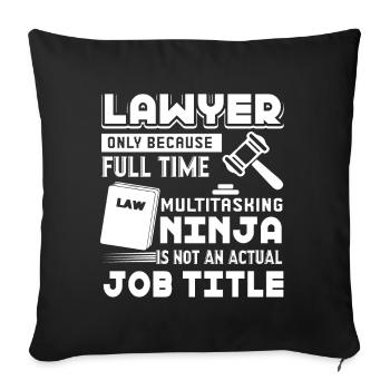 Lawyer Lawyer Job Title - Sofa pillowcase 17,3'' x 17,3'' (45 x 45 cm) - black - Front