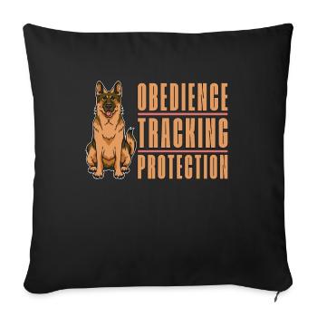 German Shepherd Obedience Tracking Police Dogs - Sofakissenbezug 45 x 45 cm - Schwarz - Vorne