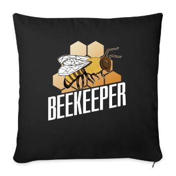 Beekeepers Beekeepers Beekeepers Honey Bee - Sofa pillowcase 17,3'' x 17,3'' (45 x 45 cm) - black - Front