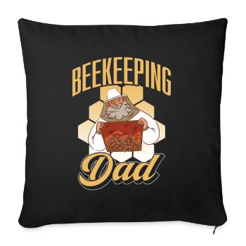 Beekeeping, Papa, Beekeepers, Beekeepers, Honey Bee - Sofa pillowcase 17,3'' x 17,3'' (45 x 45 cm) - black - Front