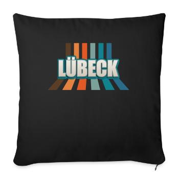 Lübeckerin Lübecker Lübeck - Housse de coussin décorative 45 x 45 cm - noir - Devant