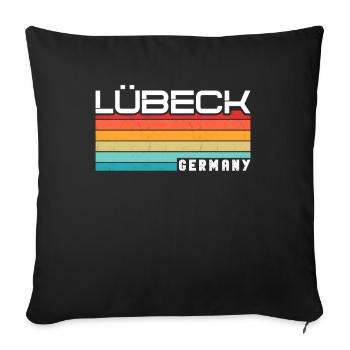 Lübeckerin Lübecker Lübeck - Housse de coussin décorative 45 x 45 cm - noir - Devant