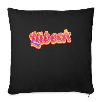 Lübeckerin Lübecker Lübeck - Housse de coussin décorative 45 x 45 cm - noir - Devant