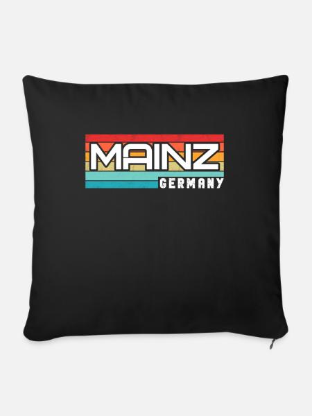 Mainzerin Mainzer Mainz - Sofakissenbezug 45 x 45 cm - Schwarz