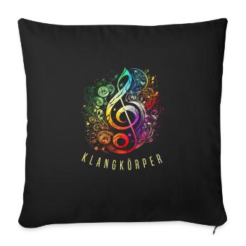 Orchestre Chœur Orchestre Musique Treble Clef - Housse de coussin décorative 45 x 45 cm - noir - Devant