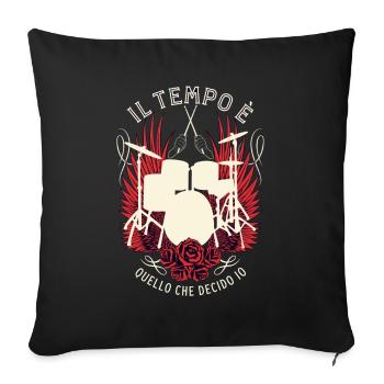 Il Tempo Quello Che Decido Io Strumento Musicale - Sofakissenbezug 45 x 45 cm - Schwarz - Vorne