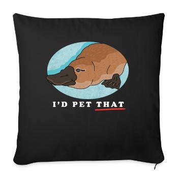 Platypus Platypus Platypus Gift - Sofa pillowcase 17,3'' x 17,3'' (45 x 45 cm) - black - Front