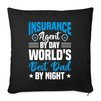 Insurance Merchant Insurance Agent - Sofa pillowcase 17,3'' x 17,3'' (45 x 45 cm) - black - Front