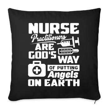 Nurse Practitioner Nurse Practitioner Angels - Sofa pillowcase 17,3'' x 17,3'' (45 x 45 cm) - black - Front