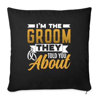 Je suis l’époux dont ils vous ont parlé - Housse de coussin décorative 45 x 45 cm - noir - Devant