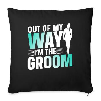 À l’écart, je suis le mariage de fête du marié - Housse de coussin décorative 45 x 45 cm - noir - Devant