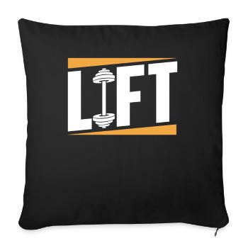Lift Workout Gym Weightlifter Haltérophilie - Housse de coussin décorative 45 x 45 cm - noir - Devant
