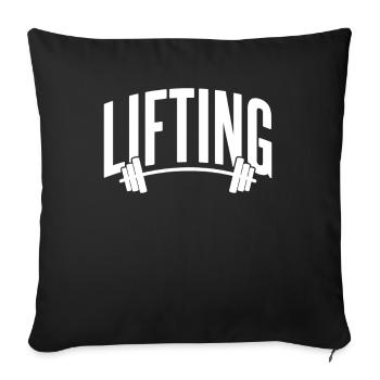 Lifting Workout Gym Weightlifting Weightlifting - Sofa pillowcase 17,3'' x 17,3'' (45 x 45 cm) - black - Front