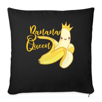 Banana Women Fruit - Sofa pillowcase 17,3'' x 17,3'' (45 x 45 cm) - black - Front