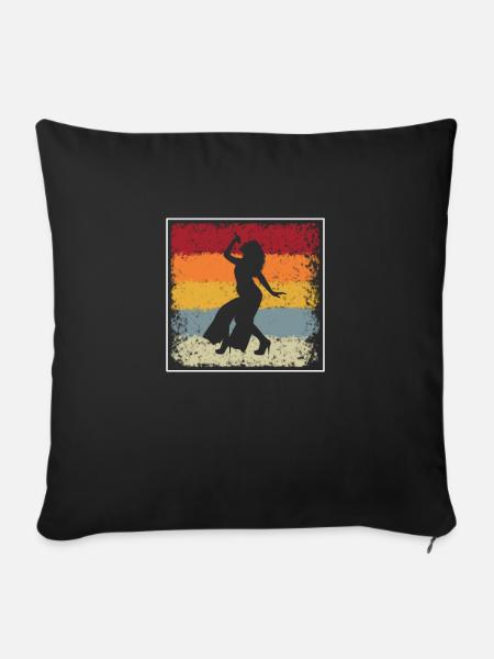 Singen Retro - Sofakissenbezug 45 x 45 cm - Schwarz