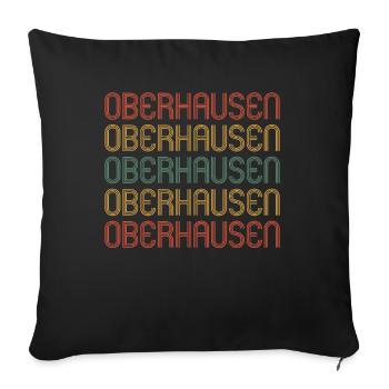 Oberhausenerin Oberhausener Oberhausen - Sofakissenbezug 45 x 45 cm - Schwarz - Vorne