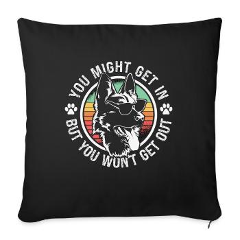 German Shepherd You Might Get In Retro Police Dogs - Sofakissenbezug 45 x 45 cm - Schwarz - Vorne
