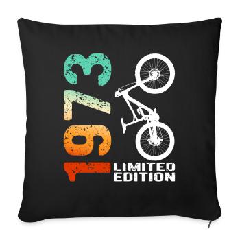 1973 Édition limitée VTT Bike Bike Bike - Housse de coussin décorative 45 x 45 cm - noir - Devant
