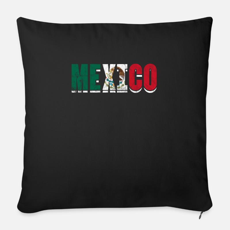 Mexiko Mexikanisch Mexikaner Nation Geschenk - Sofakissenbezug 45 x 45 cm - Schwarz