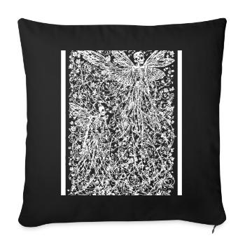 Fairycore Ästhetik Skelett Fee Goth Gothic G - Sofakissenbezug 45 x 45 cm - Schwarz - Vorne