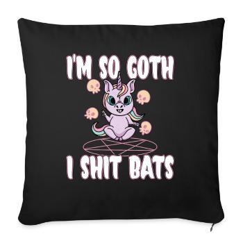 Satan Belzébuth Diable Gothique Pentagramme Mystique - Housse de coussin décorative 45 x 45 cm - noir - Devant