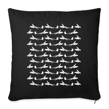 Gliders Gliders - Sofa pillowcase 17,3'' x 17,3'' (45 x 45 cm) - black - Front