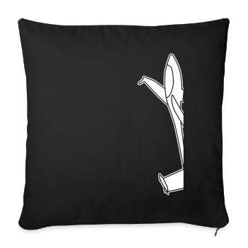 Glider Glider Pilot - Sofa pillowcase 17,3'' x 17,3'' (45 x 45 cm) - black - Front