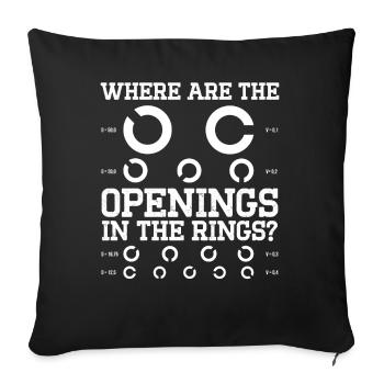 Optiker Where Are The Openings In Rings Optometrie - Sofakissenbezug 45 x 45 cm - Schwarz - Vorne