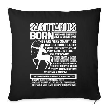 Sagittarius Sagittarius Born - Sofa pillowcase 17,3'' x 17,3'' (45 x 45 cm) - black - Front