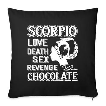 Scorpio Scorpio Love Death Revenge - Sofa pillowcase 17,3'' x 17,3'' (45 x 45 cm) - black - Front