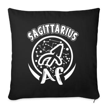 Sagittarius AF Sign Of Zodiac Horoscope - Sofa pillowcase 17,3'' x 17,3'' (45 x 45 cm) - black - Front