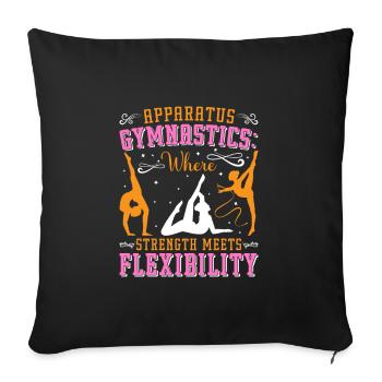 Apparatus Gymnast funny Workout - Sofa pillowcase 17,3'' x 17,3'' (45 x 45 cm) - black - Front