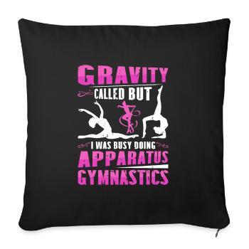 Apparatus Gymnast funny Workout - Sofa pillowcase 17,3'' x 17,3'' (45 x 45 cm) - black - Front