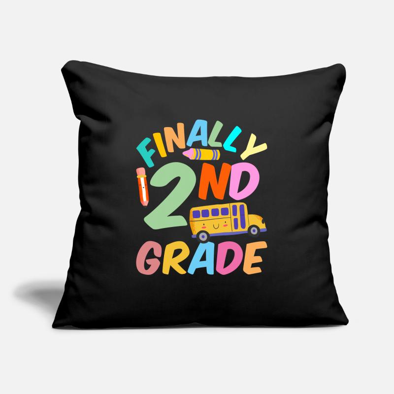 Finally Second Grade Teacher School Second Grader Sofa pillowcase 17,3'' x 17,3'' (45 x 45 cm)
