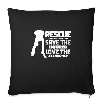 Animal Rescue - Sofa pillowcase 17,3'' x 17,3'' (45 x 45 cm) - black - Front