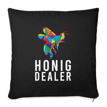 Honey Dealer Bee Honey Bee Beekeeper Bees - Sofa pillowcase 17,3'' x 17,3'' (45 x 45 cm) - black - Front