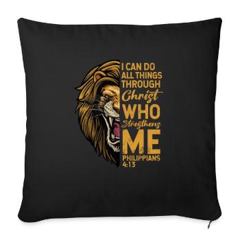 Bible - Housse de coussin décorative 45 x 45 cm - noir - Devant