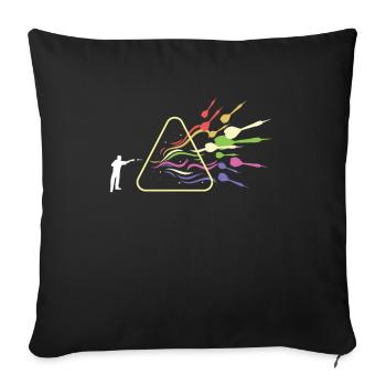 Dart Prisma Regenbogen Licht Lustig Physik - Sofakissenbezug 45 x 45 cm - Schwarz - Vorne