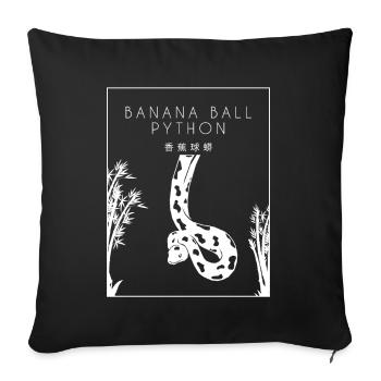 Banana Ball Python Chinese Hanzi Snake Banana - Sofa pillowcase 17,3'' x 17,3'' (45 x 45 cm) - black - Front