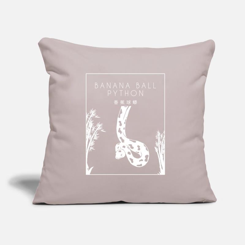 Boule de banane Python Hanzi Chinois Hanzi Snake Banane Housse de coussin décorative 45 x 45 cm
