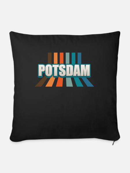 Potsdamerin Potsdamer Potsdam - Sofakissenbezug 45 x 45 cm - Schwarz