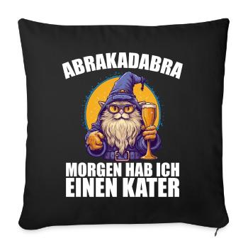 Abrakadabra Morgen Hab Ich Einen Kater Mallorca - Sofakissenbezug 45 x 45 cm - Schwarz - Vorne