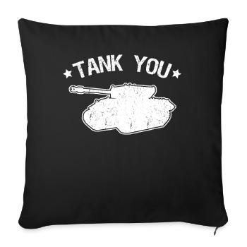 Chars principaux Battle Tanks Tankers - Housse de coussin décorative 45 x 45 cm - noir - Devant