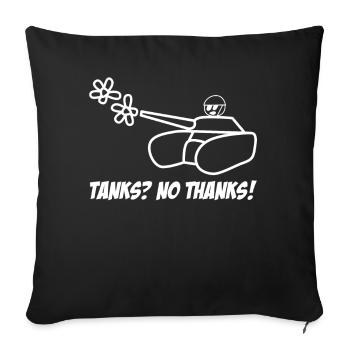 Pacifistes Symbole de paix Paix - Housse de coussin décorative 45 x 45 cm - noir - Devant