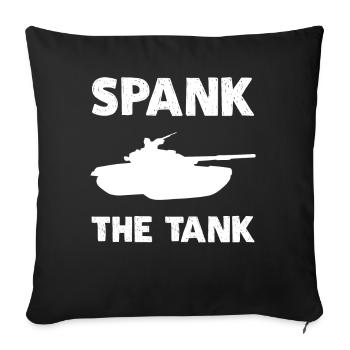Chars Tankers Chars de combat principaux - Housse de coussin décorative 45 x 45 cm - noir - Devant
