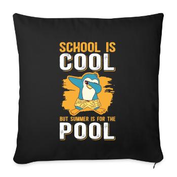 Vacances d’été Vacances Étudiant Cadeau d’école - Housse de coussin décorative 45 x 45 cm - noir - Devant