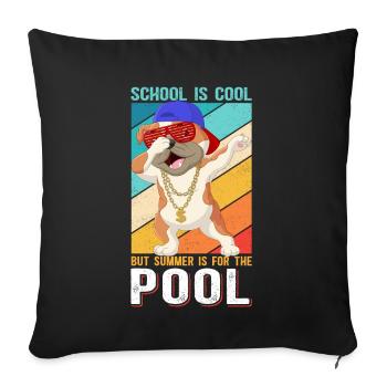 Vacances d’été Étudiant Vacances École Cadeau - Housse de coussin décorative 45 x 45 cm - noir - Devant