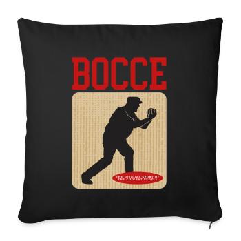 Boccia Bocciaspieler Boulesport Bocce Geschenk - Sofakissenbezug 45 x 45 cm - Schwarz - Vorne