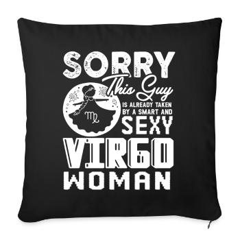 Virgo Taken By Smart And Sexy Virgo Woman - Sofa pillowcase 17,3'' x 17,3'' (45 x 45 cm) - black - Front