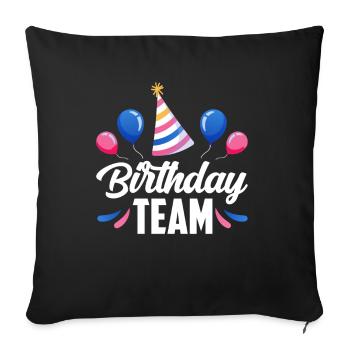 Équipe d’anniversaire Ancienne fête d’anniversaire - Housse de coussin décorative 45 x 45 cm - noir - Devant